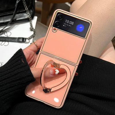 Samsung Galaxy Fold case with integrated rotating finger ring