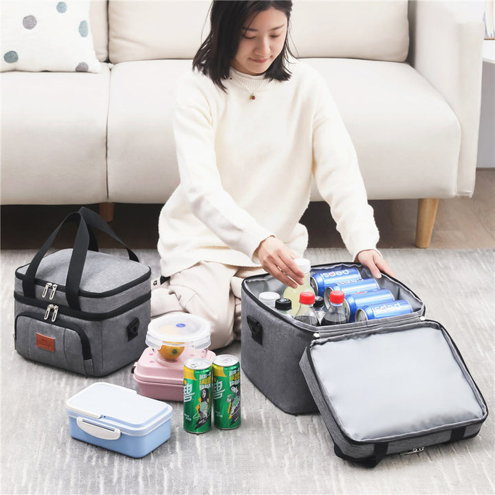 10L Thick Insulated Portable Lunch Bag for Camping