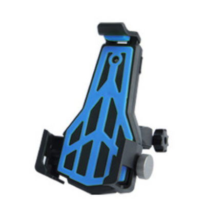 Anti-drop bicycle phone holder mounted to handlebars with smartphone secured
